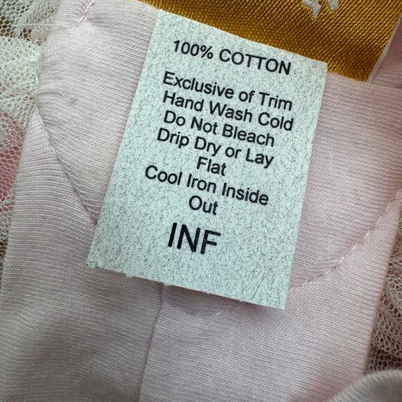 Haute Baby Pink Flower and Lace Boho Stretch Infant Headband - Picture 6 of 6